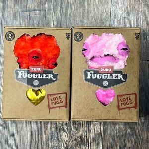 NIB Fuggler Valentine Love Fugg Plush Lot of 2 Series 2 Valentine Monster
